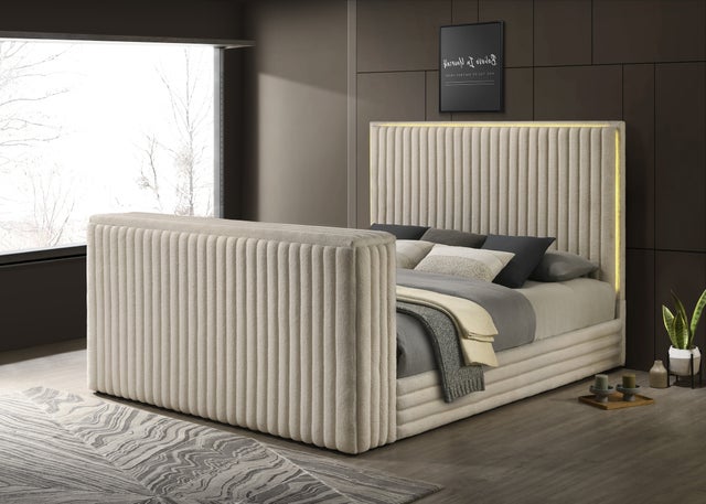 Villa White Platform Bed - Queen