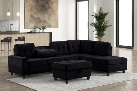 40Heights Reversible Sectional + Ottoman (ETA 10/15)