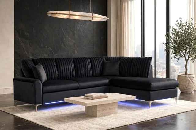 Candy Black - Sectional (w/ LED's)