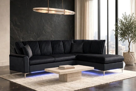 Candy Black - Sectional (w/ LED's)