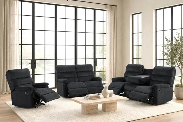 Albert Black - 3PC Reclining Set