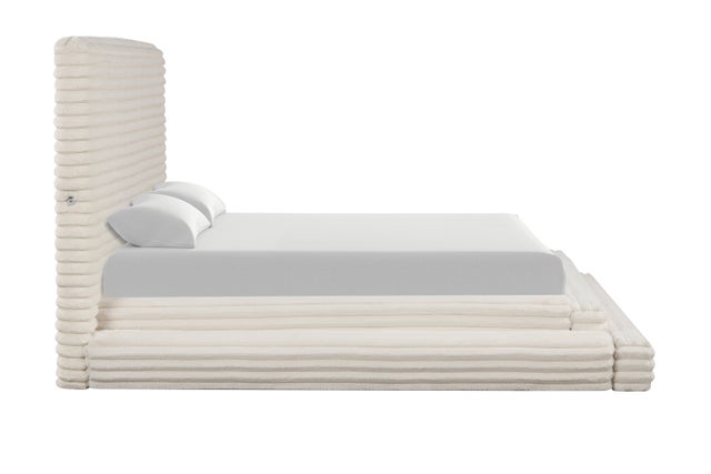 Mariah Beige Platform Bed