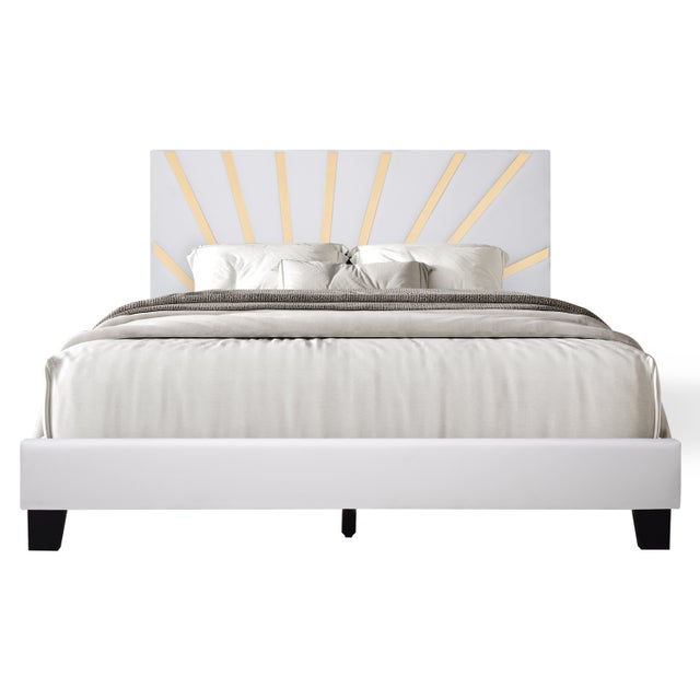 Nico White Platform - Bed