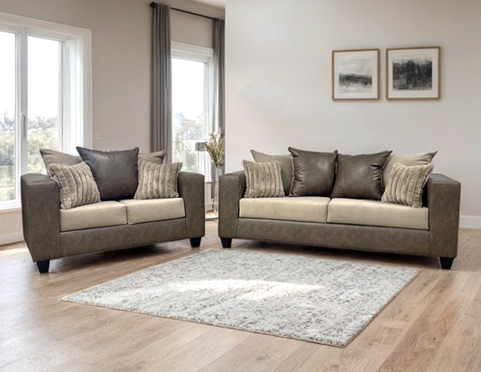 110 LATTE - Sofa & Loveseat Set