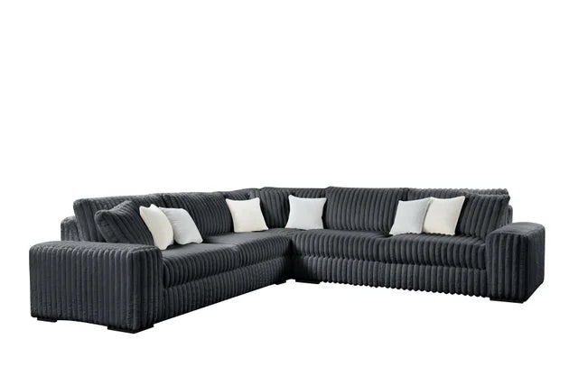 Marshmallow Charcoal Oversized Sectional