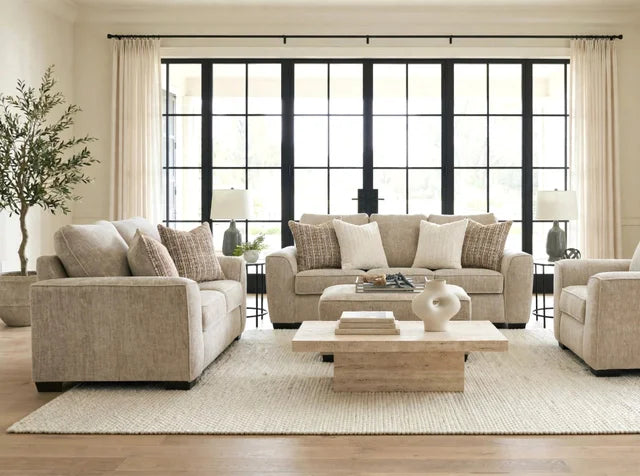 125 Ritz Taupe Sofa & Loveseat Set