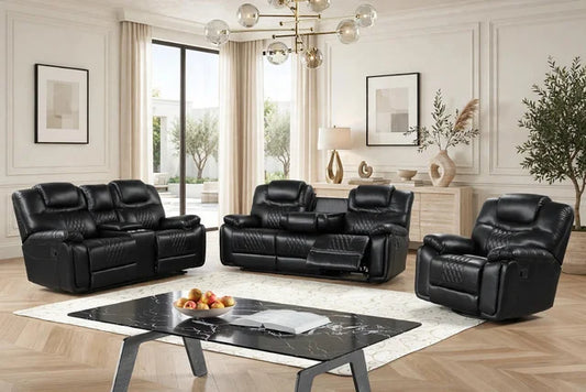 Galveston Black - 3PC OVERSIZED Reclining Set