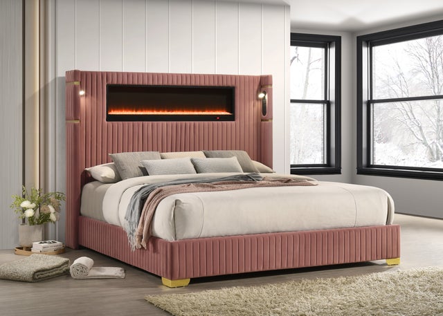Romance2 Pink Platform Bed