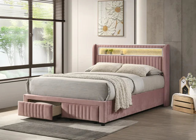Cupid Pink Platform Bed - Twin, Full - TWIN