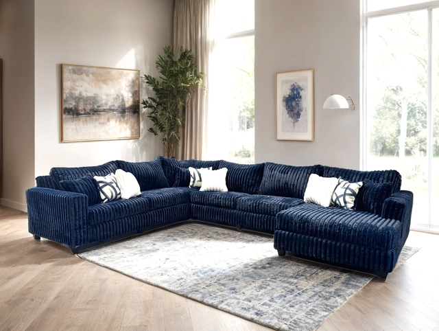 9900 Blue - Oversized Sectional