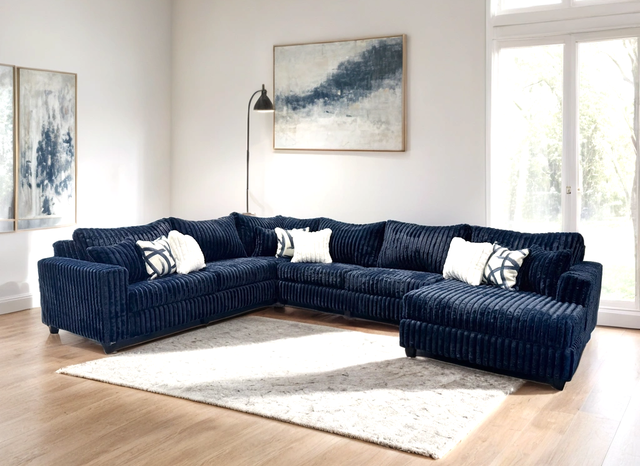 9900 Blue - Oversized Sectional