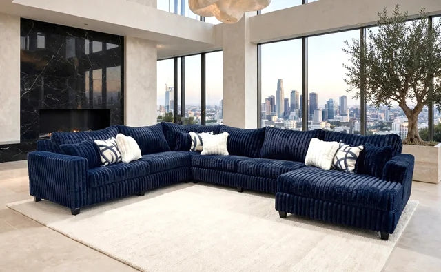 9900 Blue - Oversized Sectional
