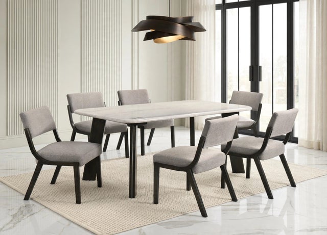 Parker20 (GENUINE MARBLE) Table & 6-Chairs