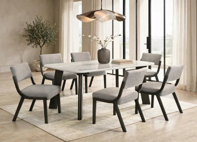 Parker20 (GENUINE MARBLE) Table & 6-Chairs