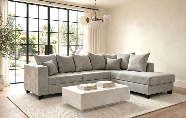 110 - Hudson Gray Sectional **NEW ARRIVAL** **ON SALE**
