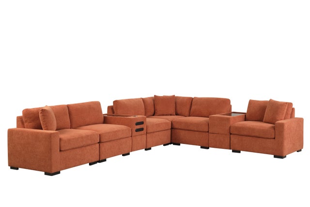 Barista Rust Modular Sectional Set (w/ Bluetooth Speaker)