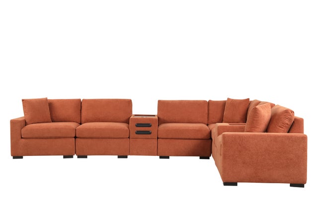 Barista Rust Modular Sectional Set (w/ Bluetooth Speaker)