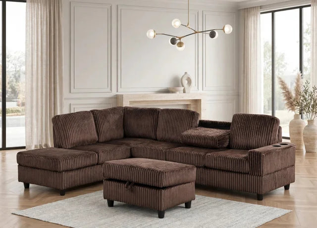 51Heights Reversible Sectional + Ottoman **NEW ARRIVAL**