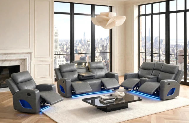 Pinnacle Gray 3PC Reclining Set **NEW ARRIVAL**