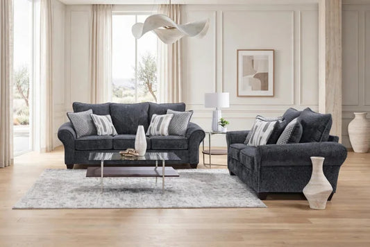 Behold 1001 Charcoal Sofa & Loveseat Set