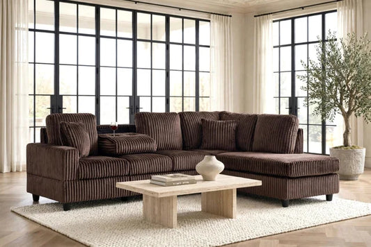 Rocket Chocolate Reversible Sectional **NEW ARRIVAL** - Sectional