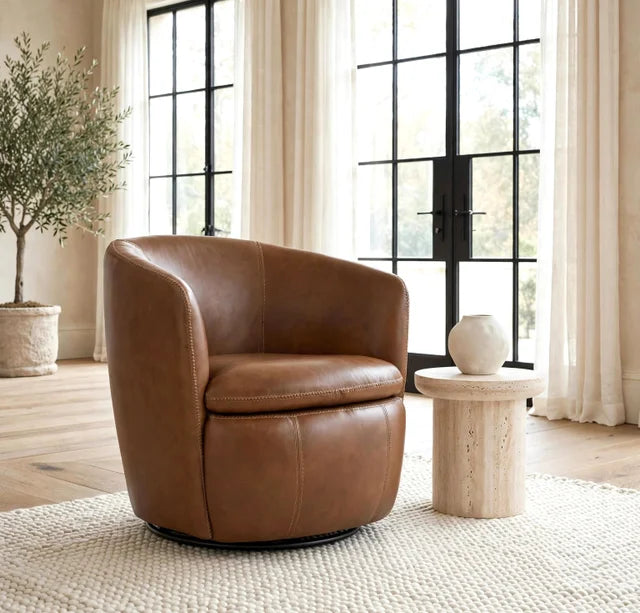 A3000700 - Swivel Accent Chair (Top Grain) **NEW ARRIVAL**
