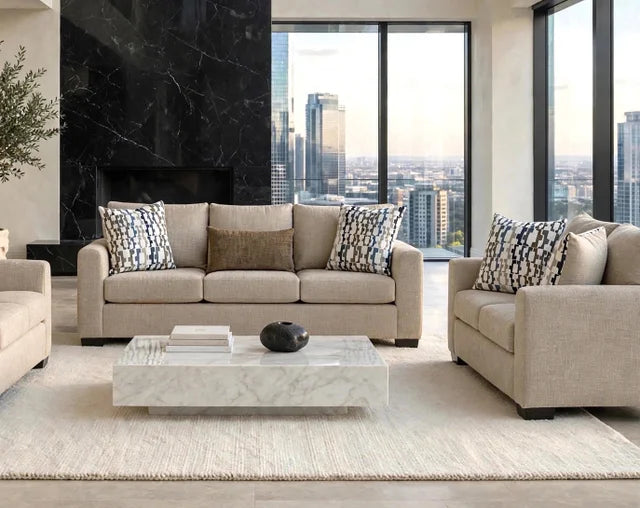 Behold 2275 Sofa & Loveseat Set Parchment