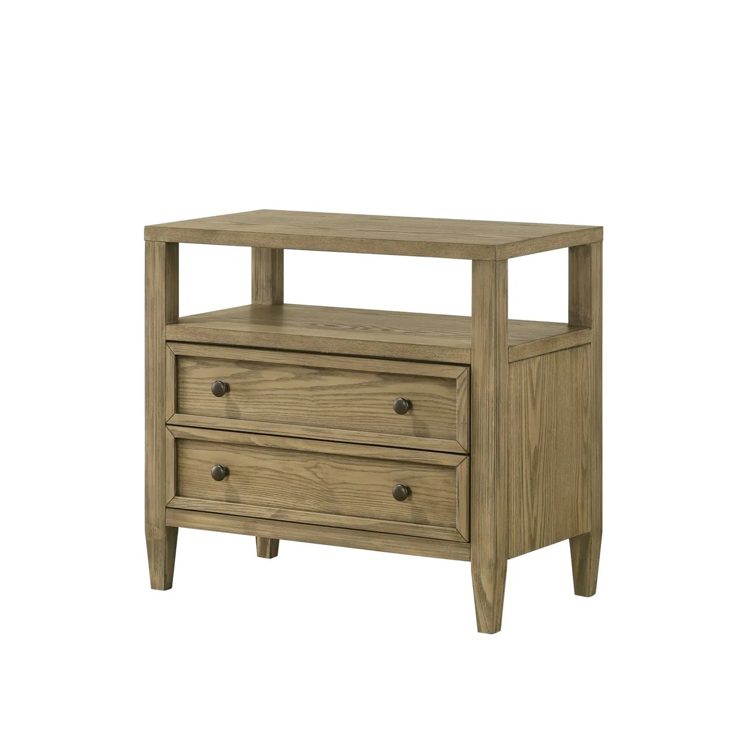 5pcs Sienna Natural Wood Finish Bedroom Set