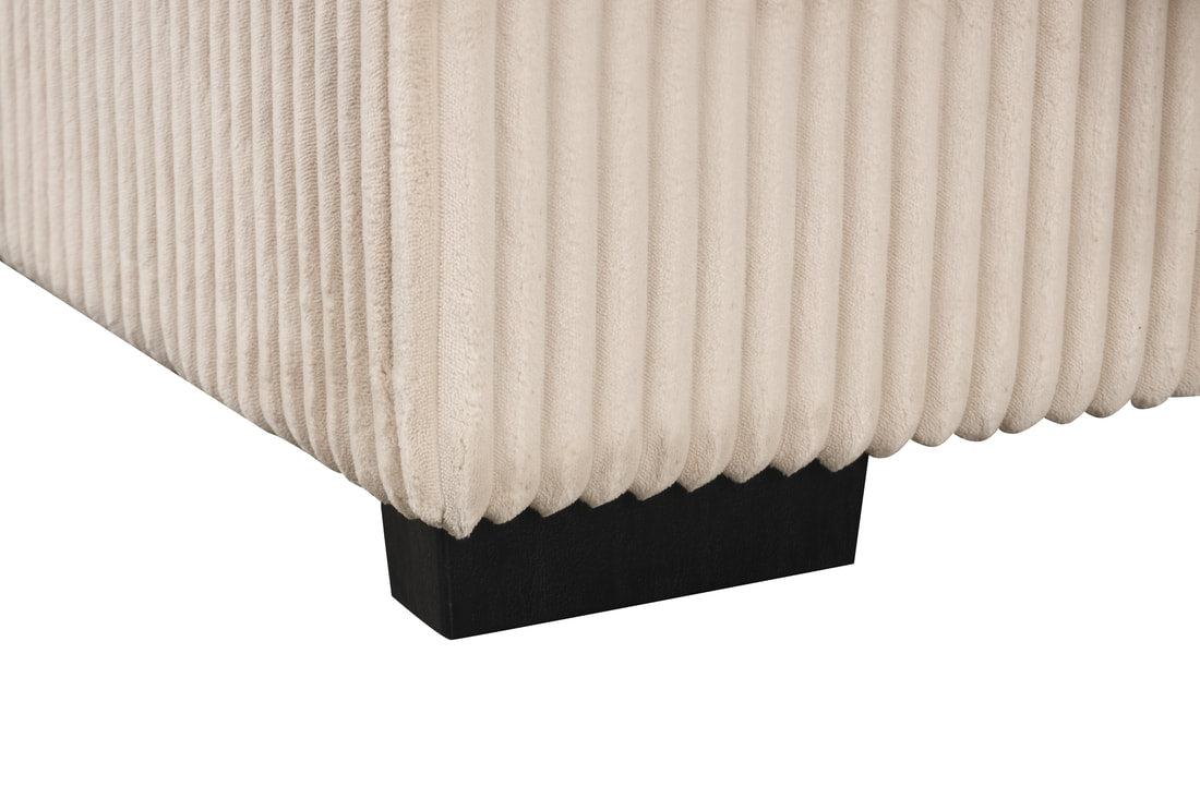 Silvia Beige Reversible Sectional With Pull-Out Bed