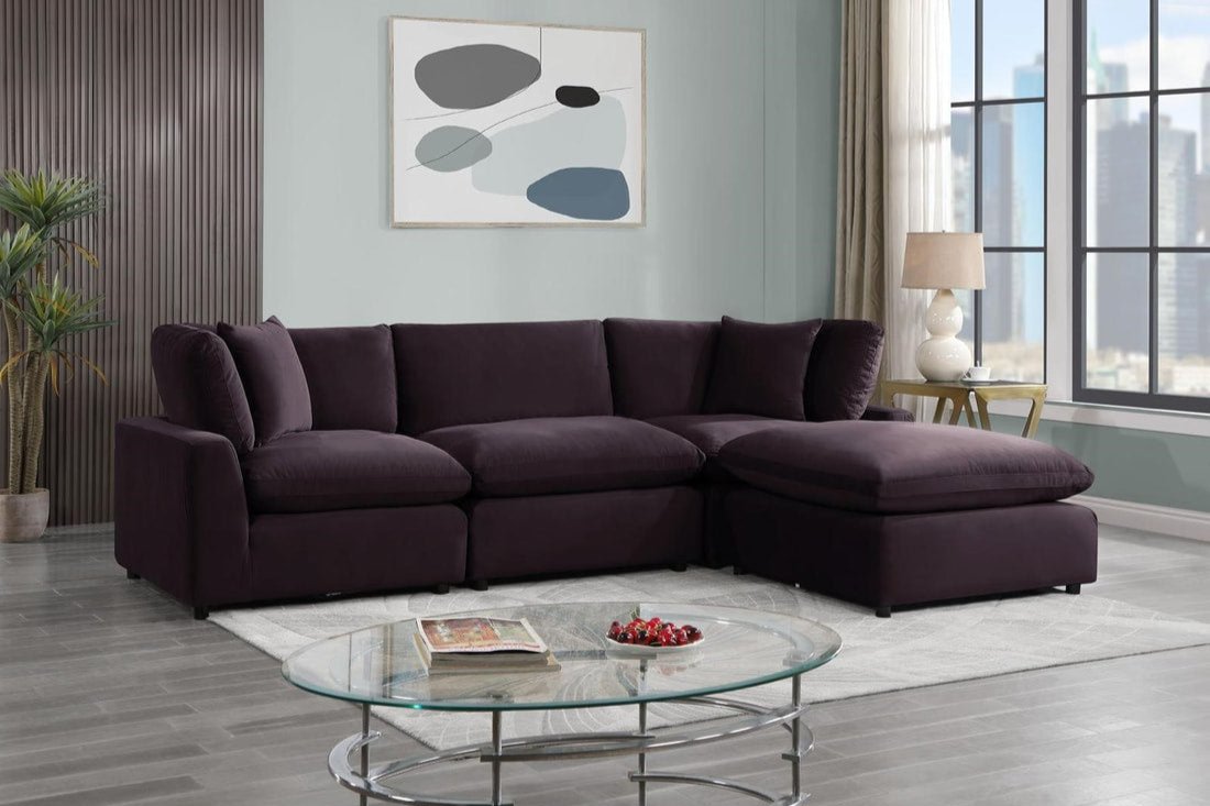 SKY Plum Velvet Modular Sectional