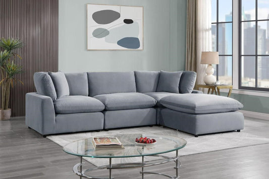 SKY Gray Velvet Modular Sectional