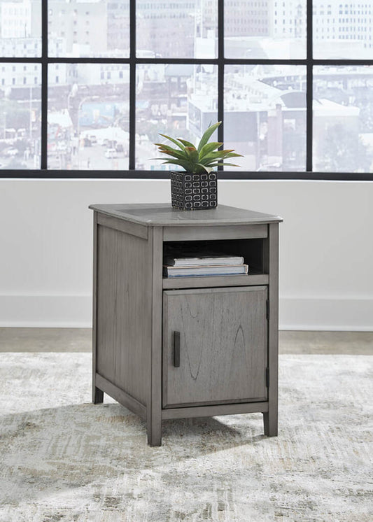T310-417 Grey Side End Table with USB