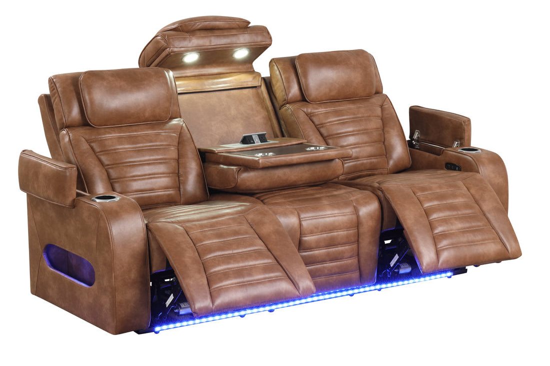 3pcs Tokyo Brown Power Reclining Sofa Set