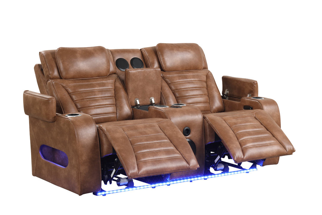 3pcs Tokyo Brown Power Reclining Sofa Set