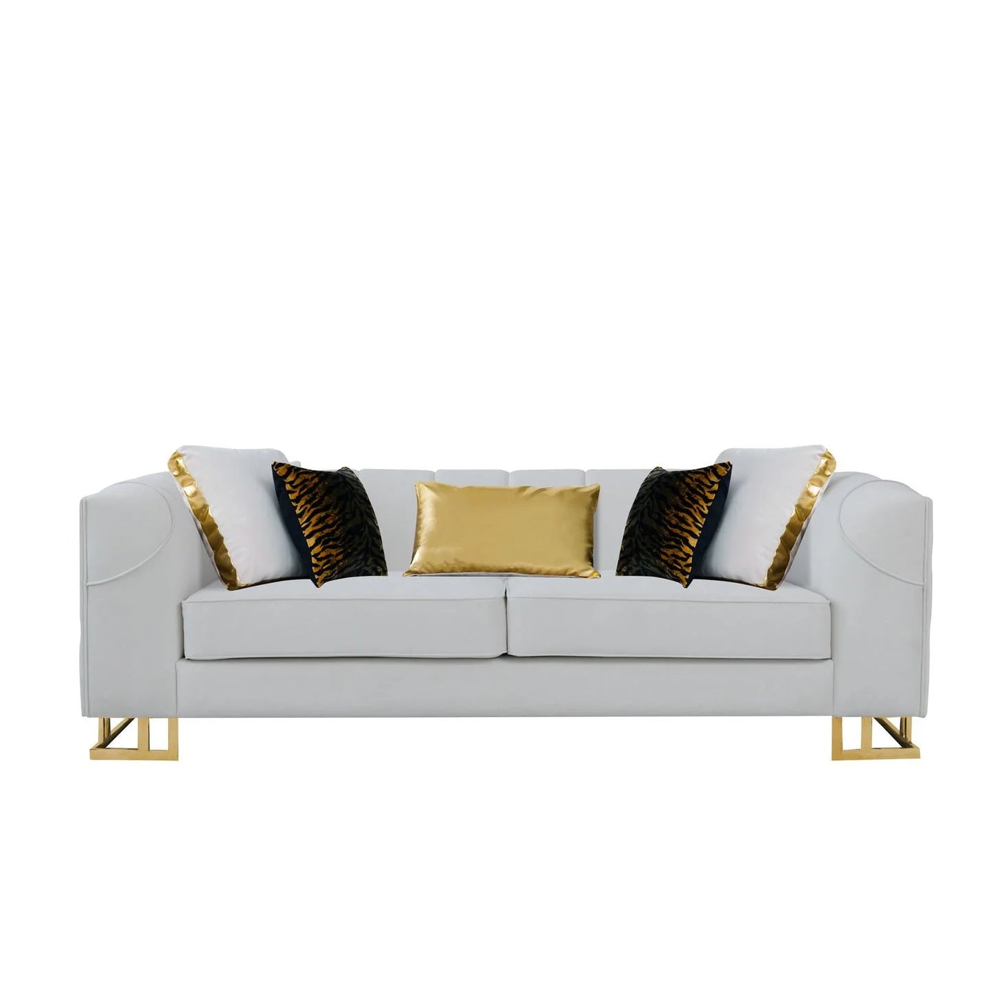 S901 Designer (Off White) Sofa & Loveseat