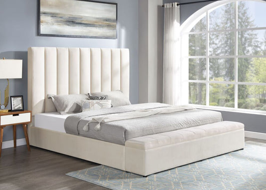 Valencia Beige Storage Bed Frame
