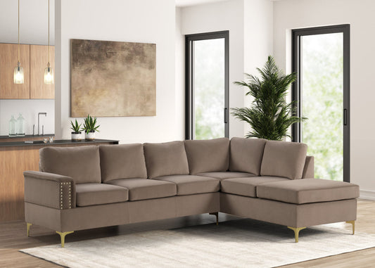 Vogue2 Latte Velvet Sectional