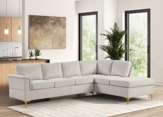 Vogue2 Cream Velvet Sectional
