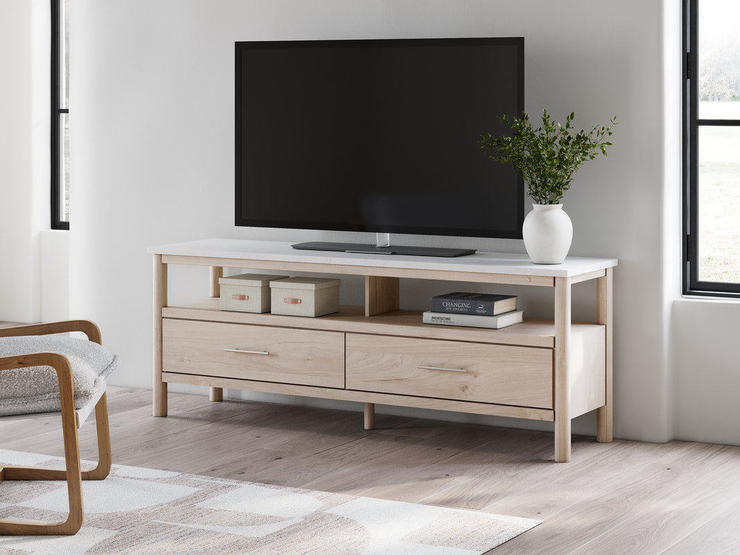 W2615-68 Natural TV Stand with Ambient Lightning