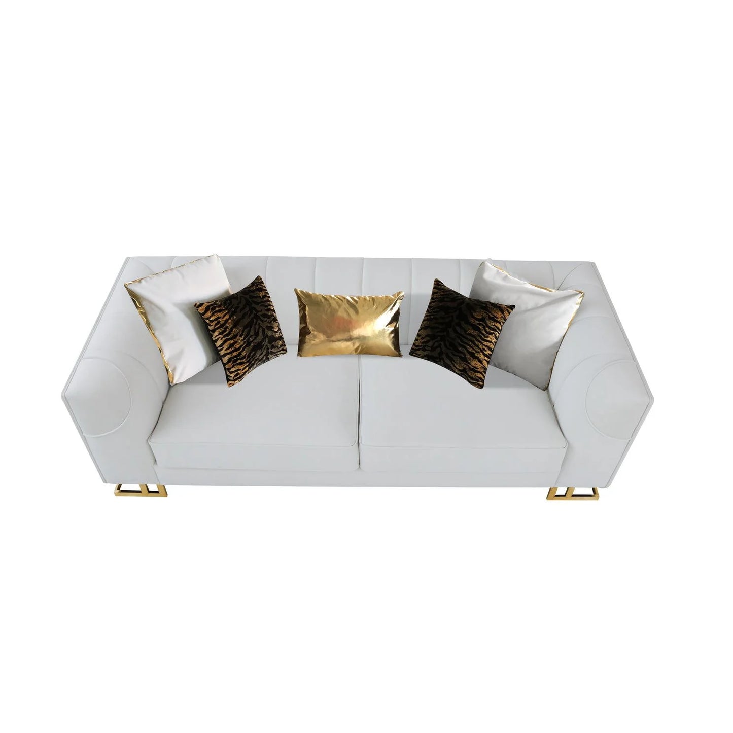 S901 Designer (Off White) Sofa & Loveseat