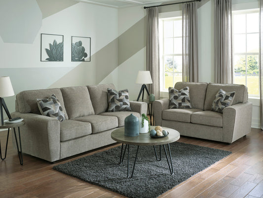 Pewter Fabric Sofa & Loveseat Set