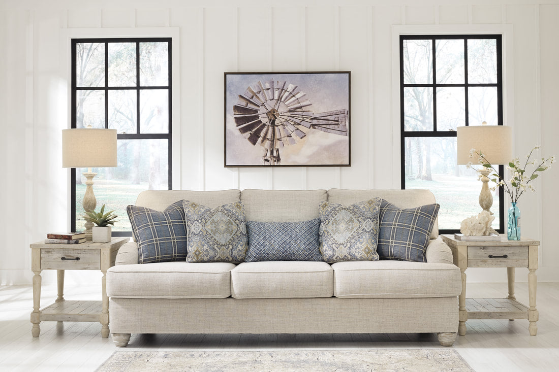 Beige Linen Fabric Queen Sleeper Sofa
