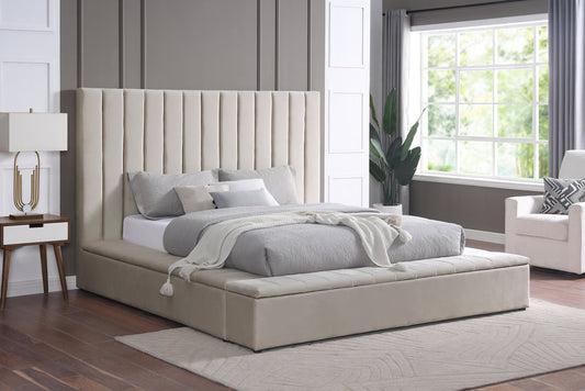 Velvet Storage Platform Bed Frame (Multiple Colors)