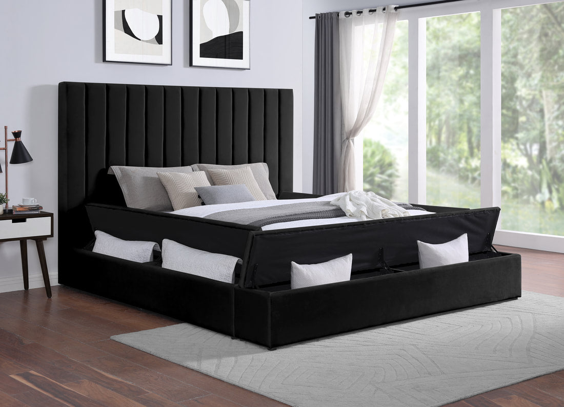 Velvet Storage Platform Bed Frame (Multiple Colors)