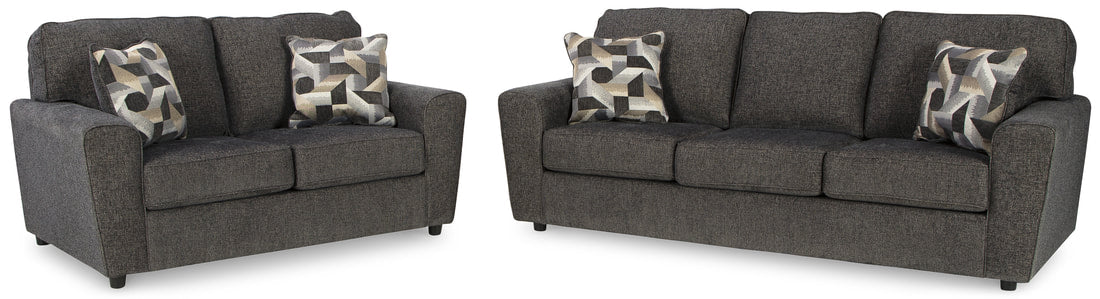 Grey Fabric Sofa & Loveseat Set