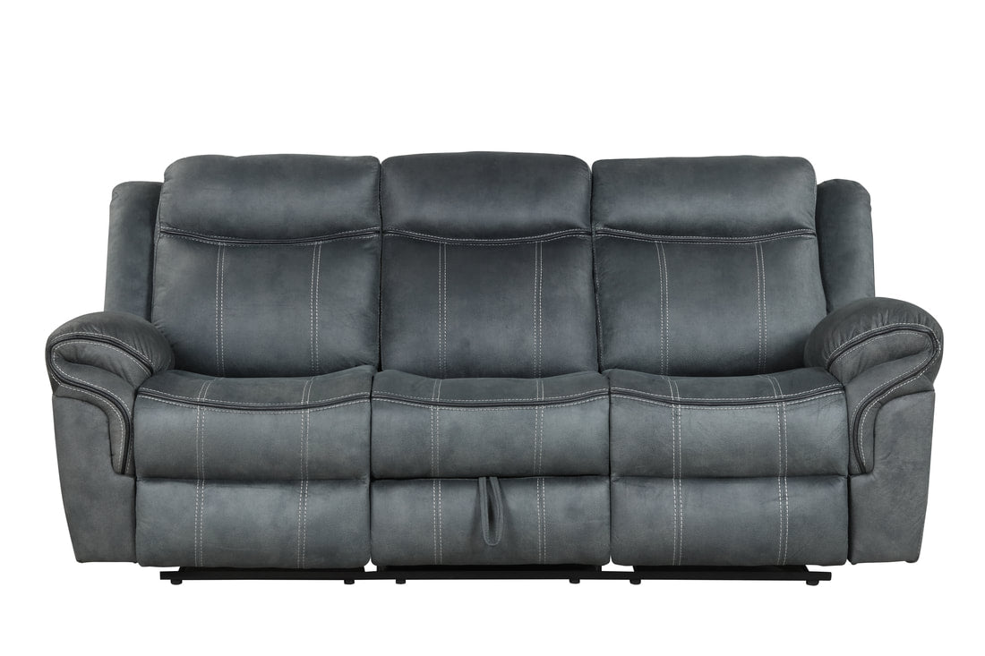 3pcs Andres Grey Fabric Reclining Sofa Set