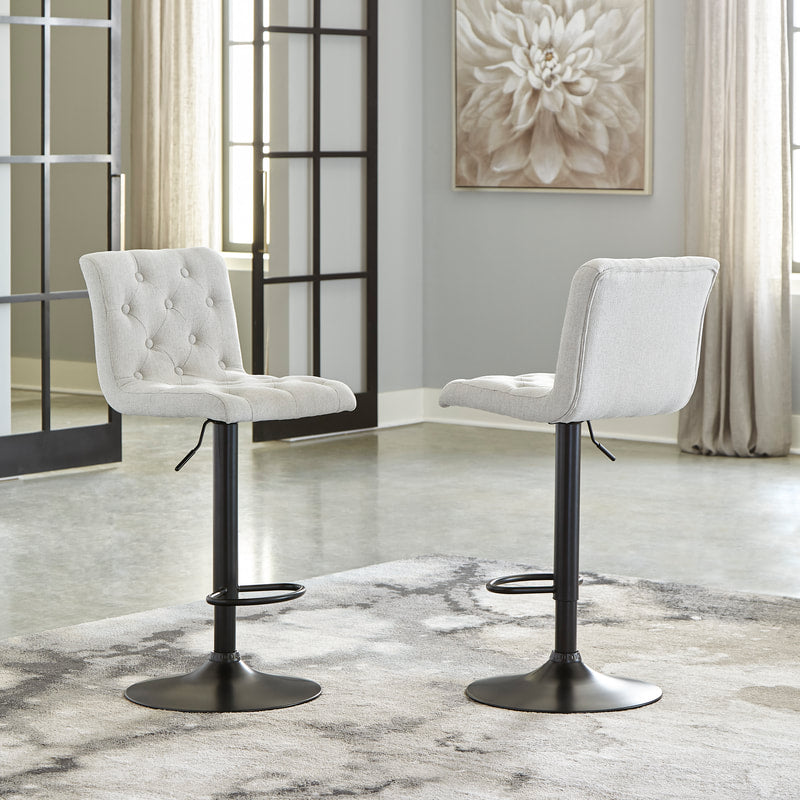 Tufted Cushion Linen Barstool Set of 2 (Multiple Colors)