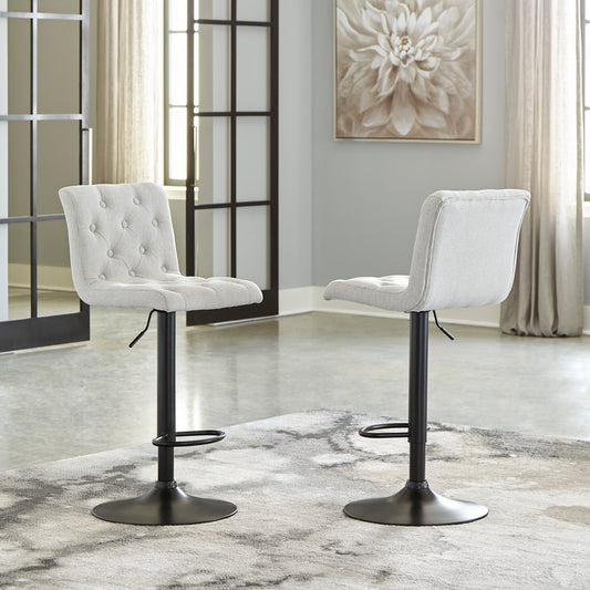 Tufted Cushion Linen Barstool Set of 2 (Multiple Colors)