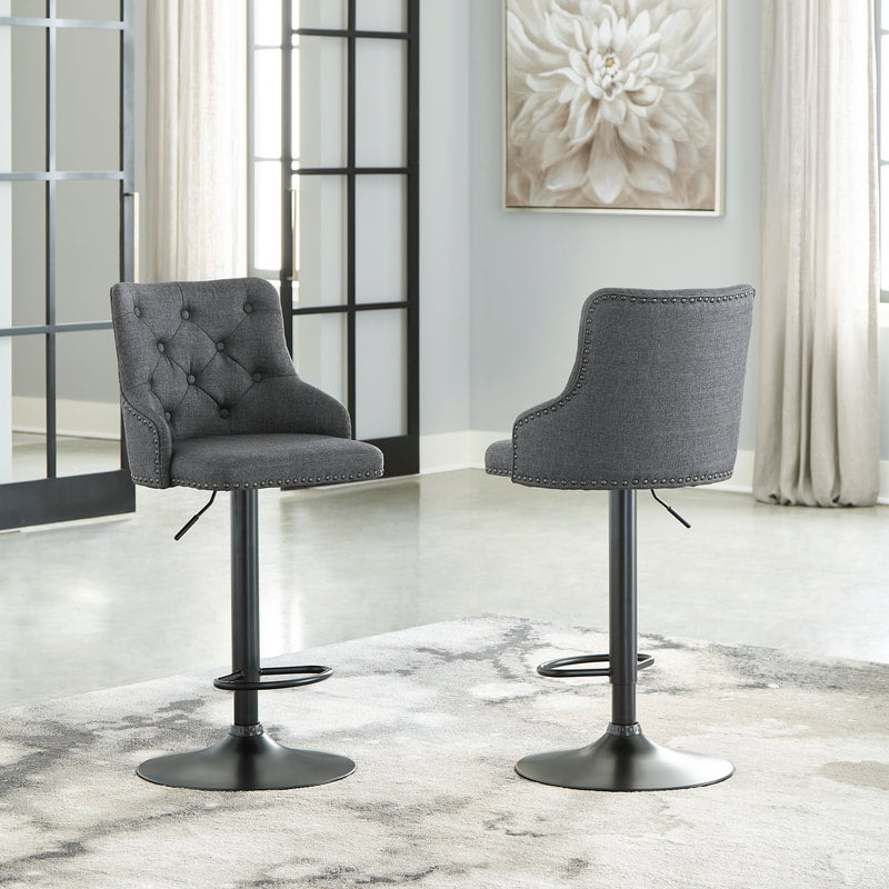 Tufted Cushion Linen Barstool Set of 2 (Multiple Colors)