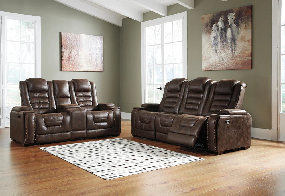 2pcs Game Zone Bark Power Reclining Sofa Set
